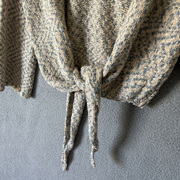 SOFT SURROUNDINGS Tie Front Sweater Womens Large Pastel Cottagecore Cardigan - Picture 4 of 11